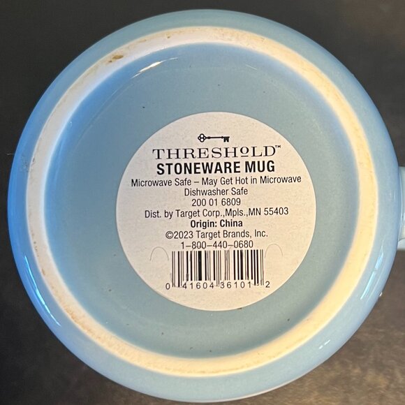 NWT THRESHOLD “You are the Best” Robin Eggshell Blue Stoneware Mug w/ Speckles - Picture 6 of 6